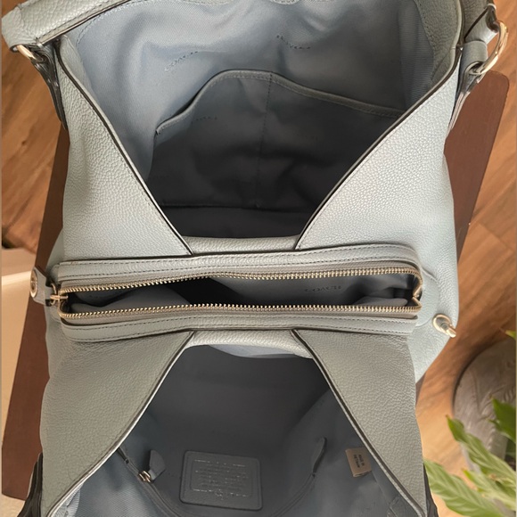 Coach Light Blue Hallie Shoulder Bag - Picture 6 of 10